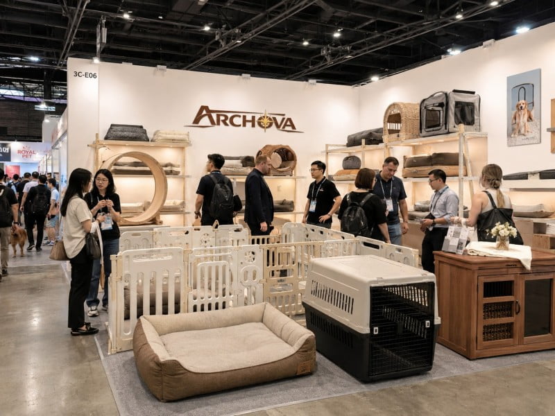 Archova modular pet furniture sample prepared for product evaluation