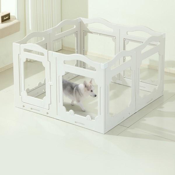 8 Panel Plastic Dog Pen for Puppies & Small Dogs