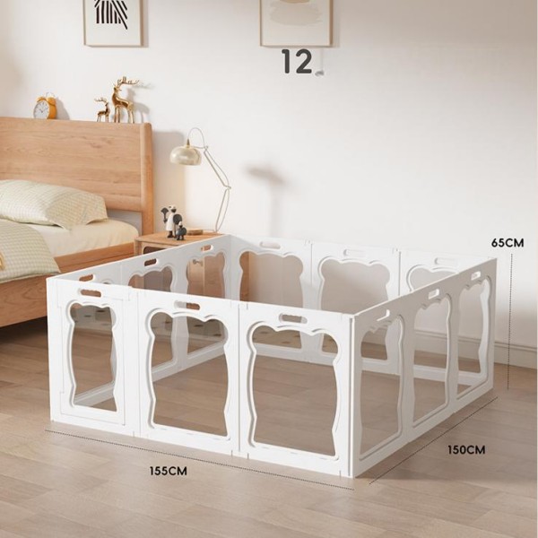 Clear Plastic Dog Playpen for Puppies & Small Dogs
