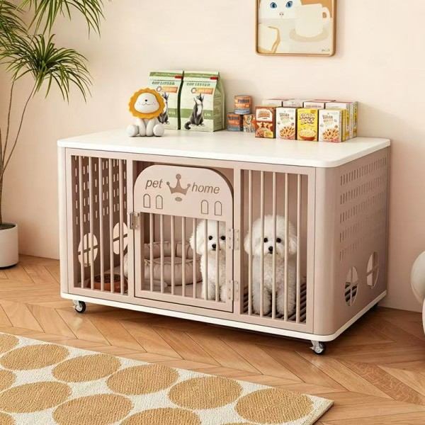 Steel Tube Dog Crate Furniture with Ventilated Structure