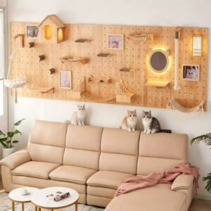 Cat Wall Shelves Manufacturer | Modular Pegboard Cat Shelf Sets