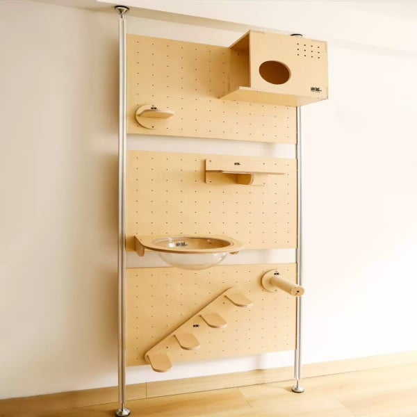 Wall Mounted Cat Furniture Manufacturer | Modular Pegboard Cat Wall System