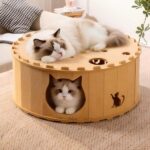 Felt Cat House Cave Manufacturer | Round Peekaboo Cat Houses