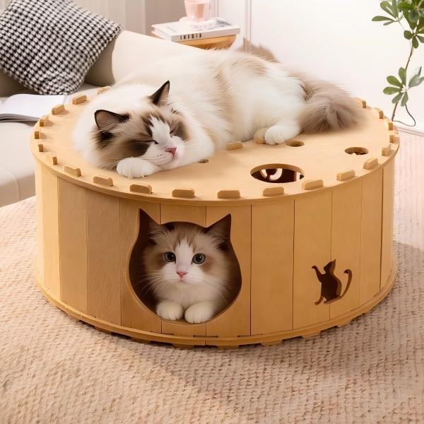 Felt Cat House Cave Manufacturer | Round Peekaboo Cat Houses