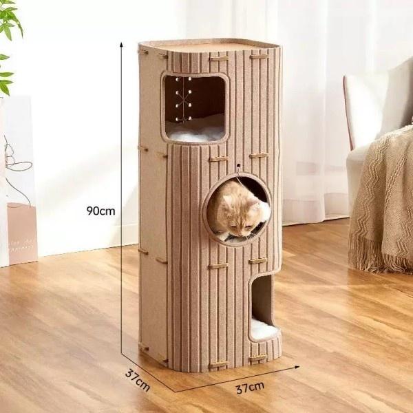 Felted Cat House Manufacturer | Multi-Level Felt Cat House
