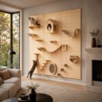 Cat Climbing Wall Shelves Manufacturer | Modular Pegboard Cat Wall System