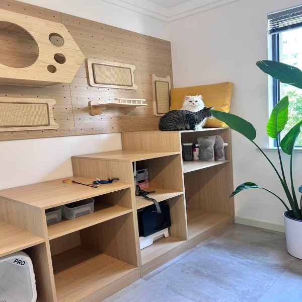 Cat Wall Shelves Manufacturer | Modular Pegboard Cat Shelf Sets