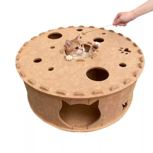 Felt Cat House Cave Manufacturer | Round Peekaboo Cat Houses