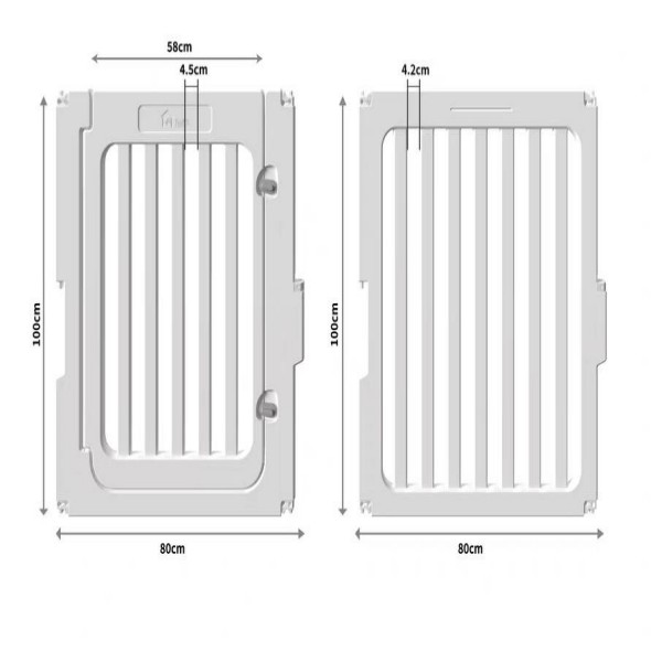 Tall Plastic Freestanding Pet Gates for Puppies & Small Dogs