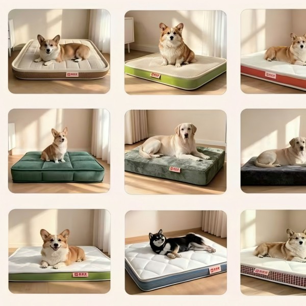 Fully Removable Orthopedic Dog Mattresses with 4D Air-Fiber Support
