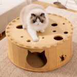 Felt Cat House Cave Manufacturer | Round Peekaboo Cat Houses