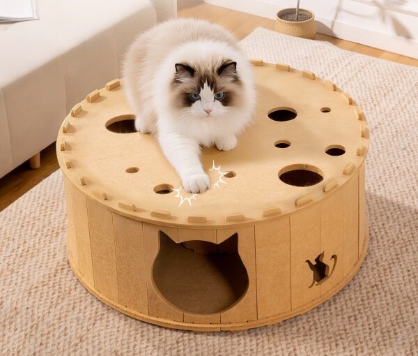 Felt Cat House Cave Manufacturer | Round Peekaboo Cat Houses