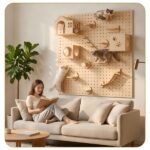 Cat Climbing Wall Shelves Manufacturer | Modular Pegboard Cat Wall System