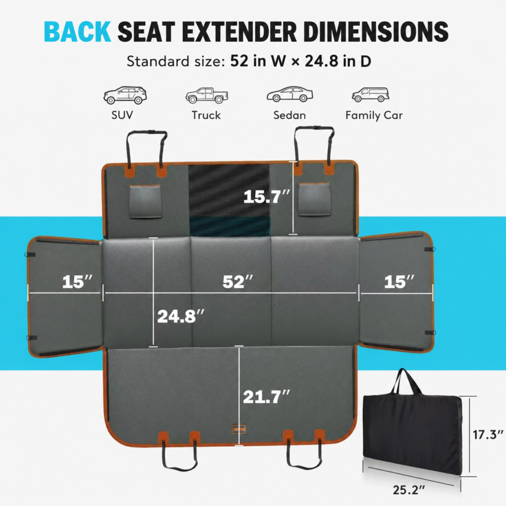 Backseat Extender for Dogs Manufacturer | Hard Bottom Car Platform