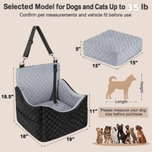 Dog Car Booster Seat Manufacturer | 5-Inch Raised Foam Seat
