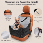 Dog Car Booster Seat Manufacturer | 5-Inch Raised Foam Seat