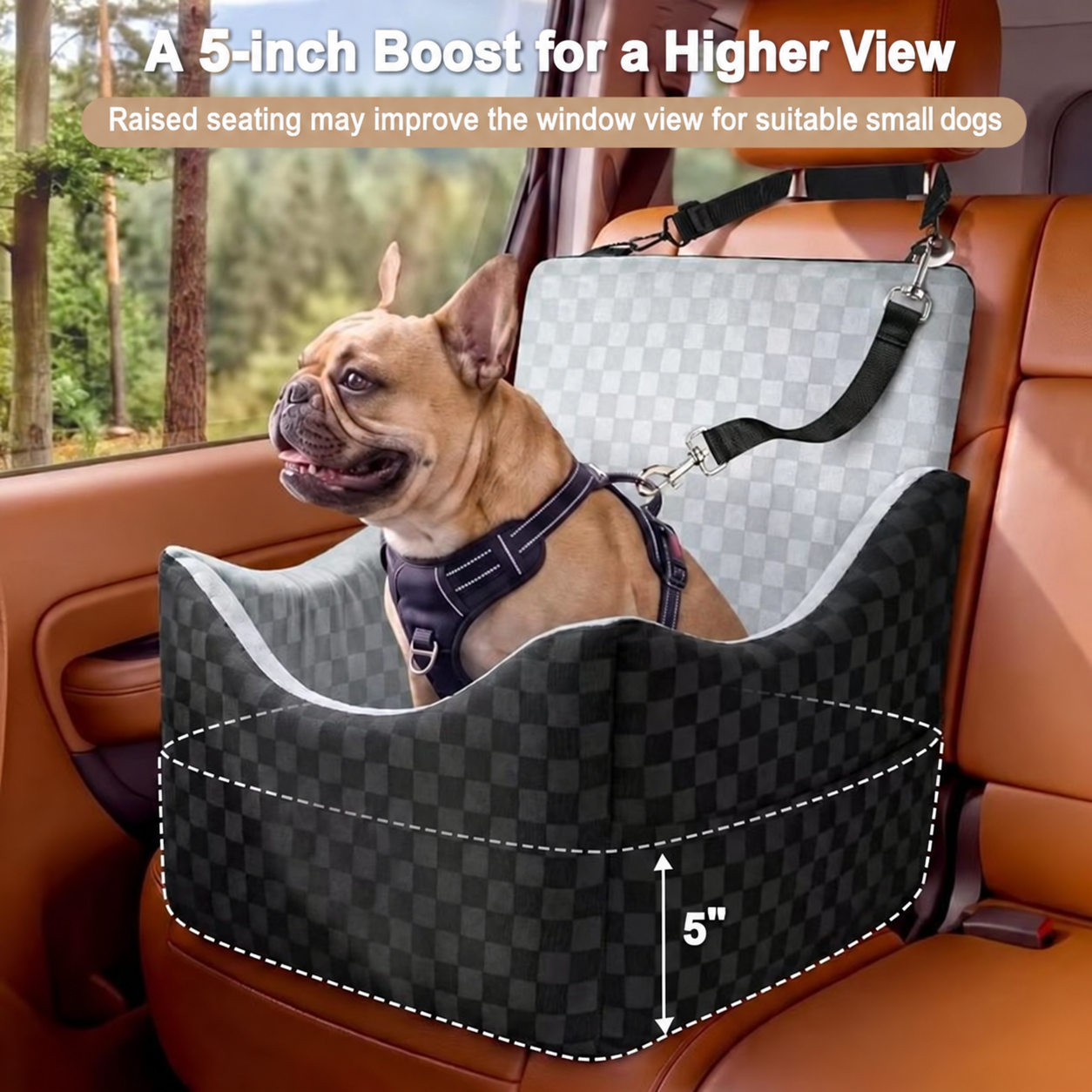 Archova rear-seat booster with placement straps